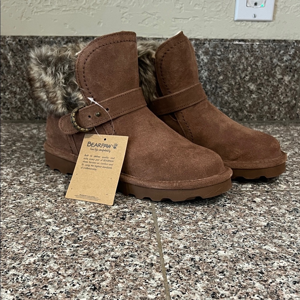 BearPaw Women's Chestnut Suede Winter Boots